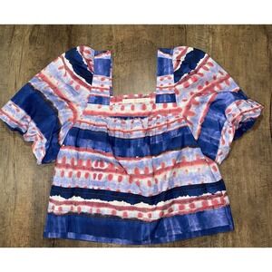 Marie‎ Oliver Women's s Top Size Small S Square Neck Puff Sleeve Boutique